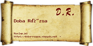 Doba Rózsa névjegykártya