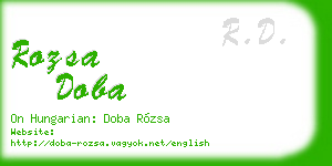 rozsa doba business card